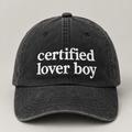 Certified lover boy washed cap