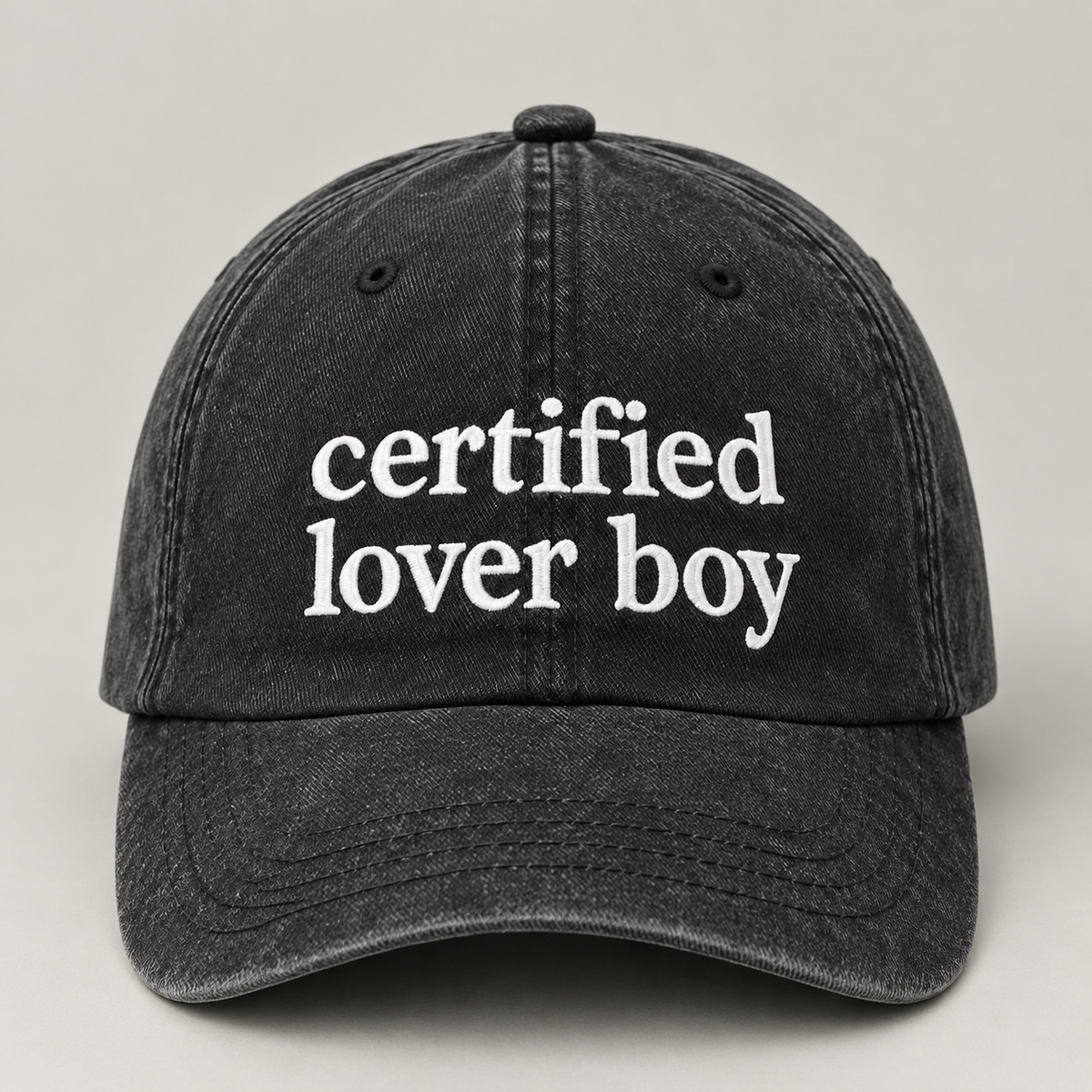 Certified lover boy washed cap